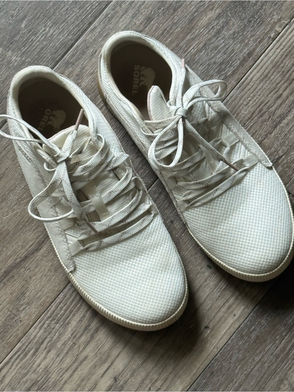 Sorel Women’s Low-Profile Lace-Up Sneakers in Off-White